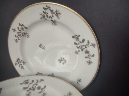 lot 762 Haviland Limoges 5 x Bread Butter Plate Blue Flowers