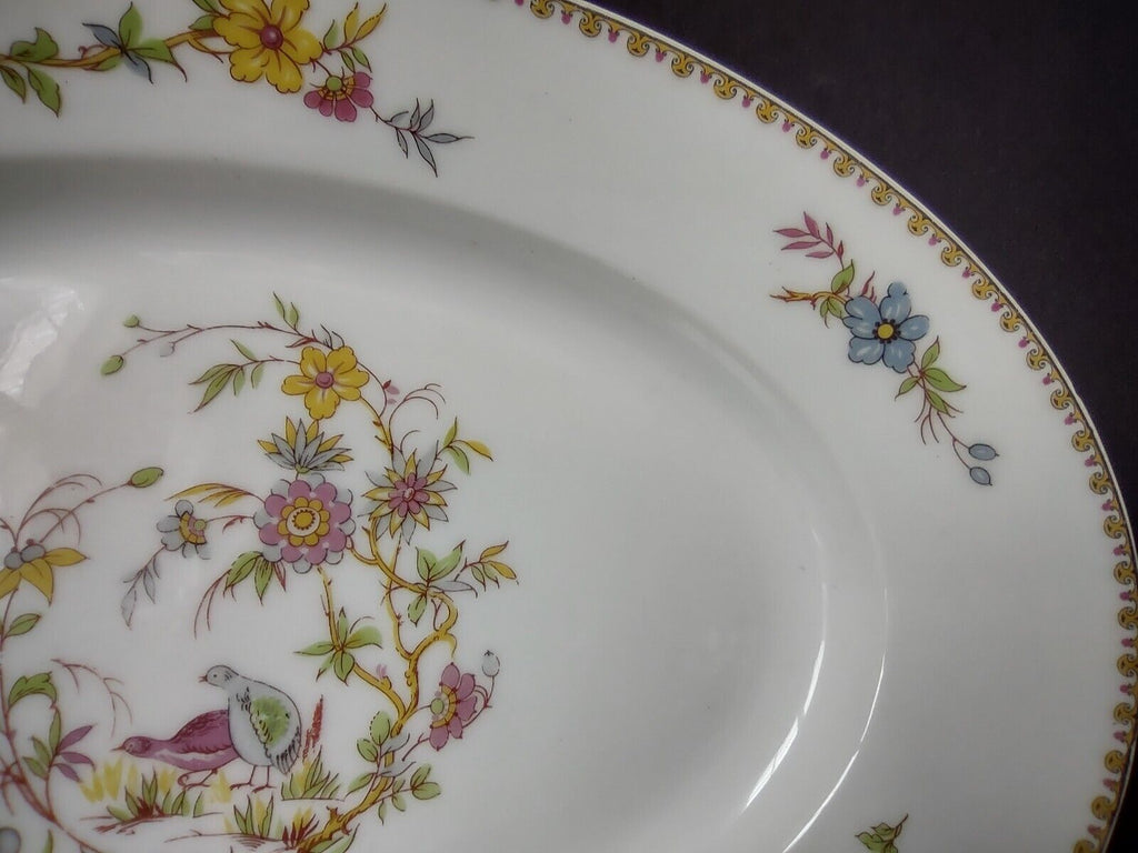 Haviland Limoges Old Abbey Rouen Spray Pheasant Serving Platter 13-1/2" (lot 347