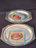 Nordic Ware Aluminum Steak & Fajita Platter Holder Set X 2 (Lot 3067)