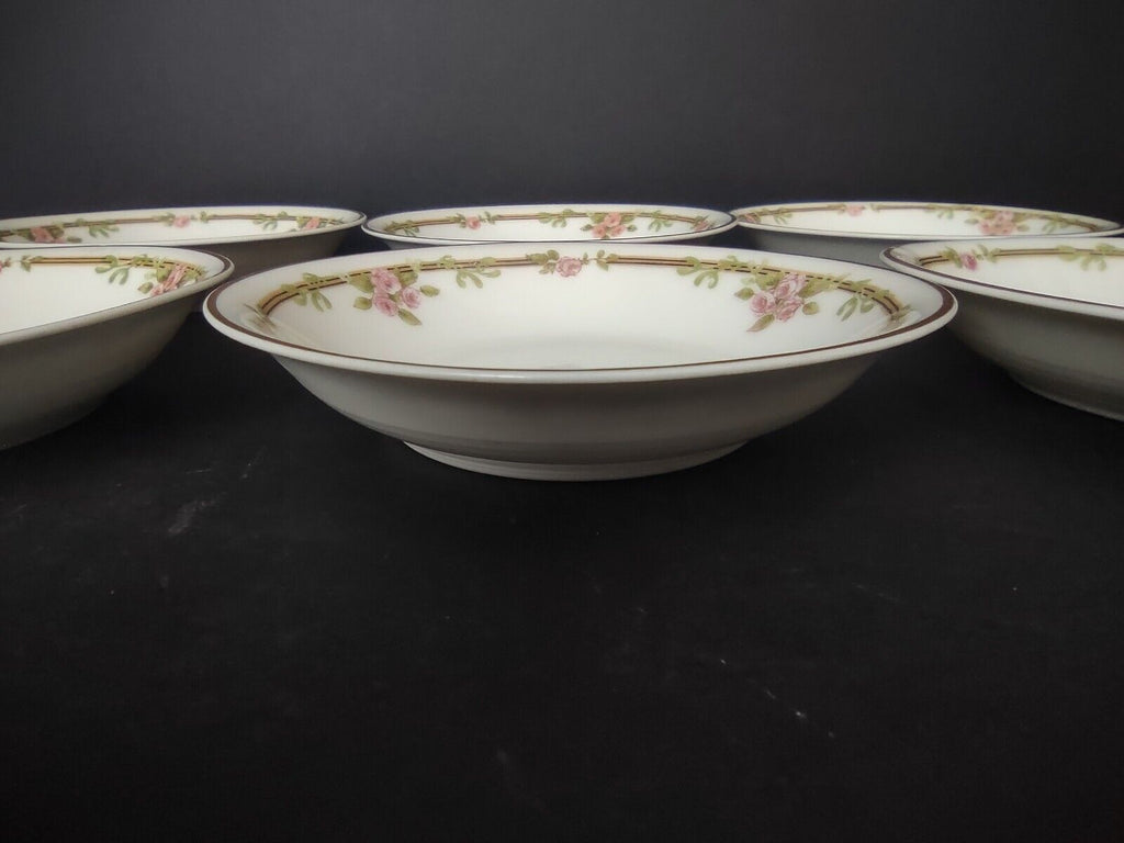 Haviland Limoges Schleiger 625 A Red Rose 6 x Coupe Plate 5" (lot 541)