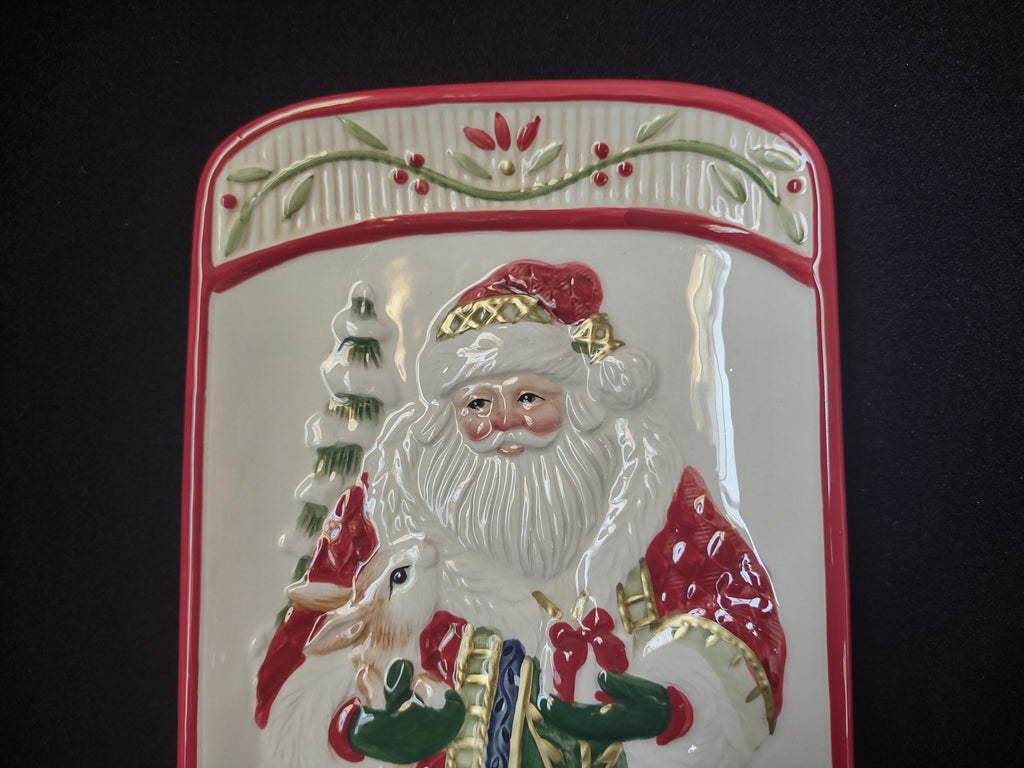 Fitz and Floyd Santa's Forest Friends Christmas Serving Tray (lot 1527)