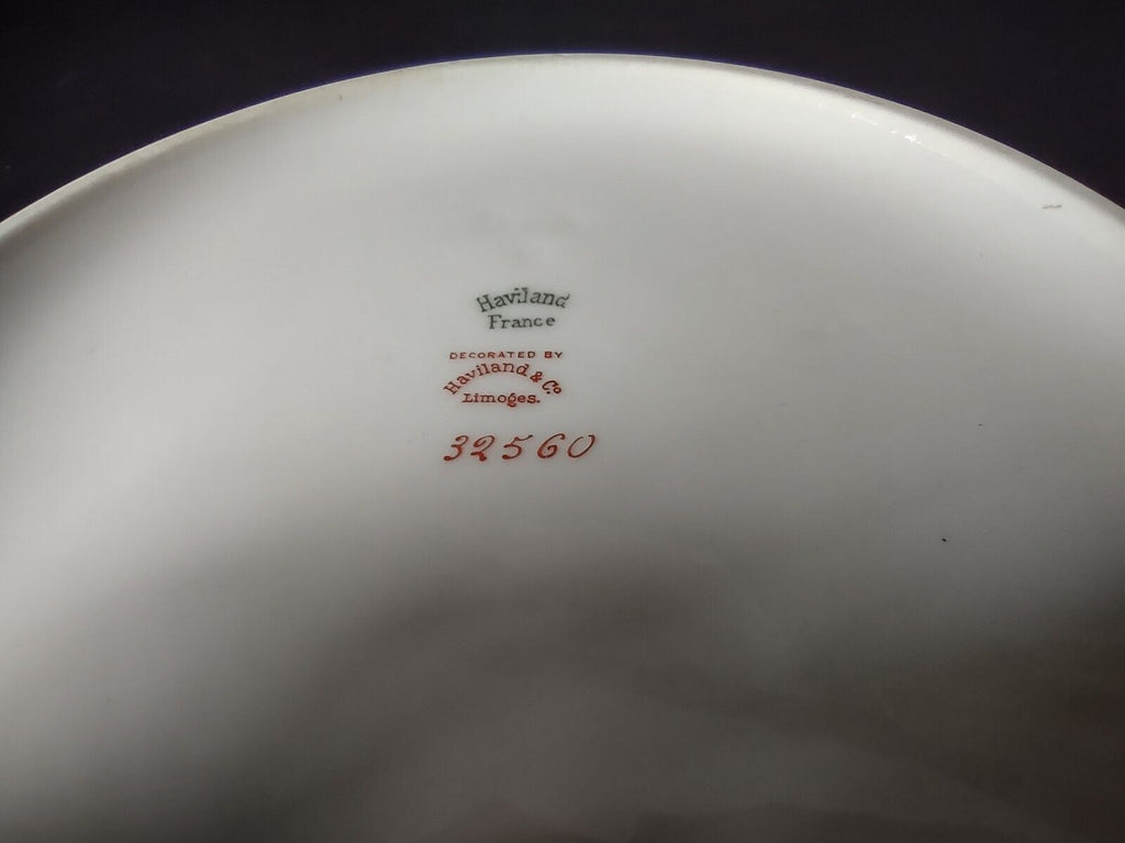 Haviland Limoges Gold & Black Trim White Round Tureen Bowl NO LID (lot 672)
