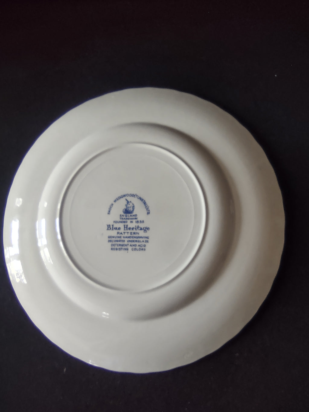 Vintage Enouch Blue Heritage 10" Dinner Plate Ironstone England Set Of 2 (5974)