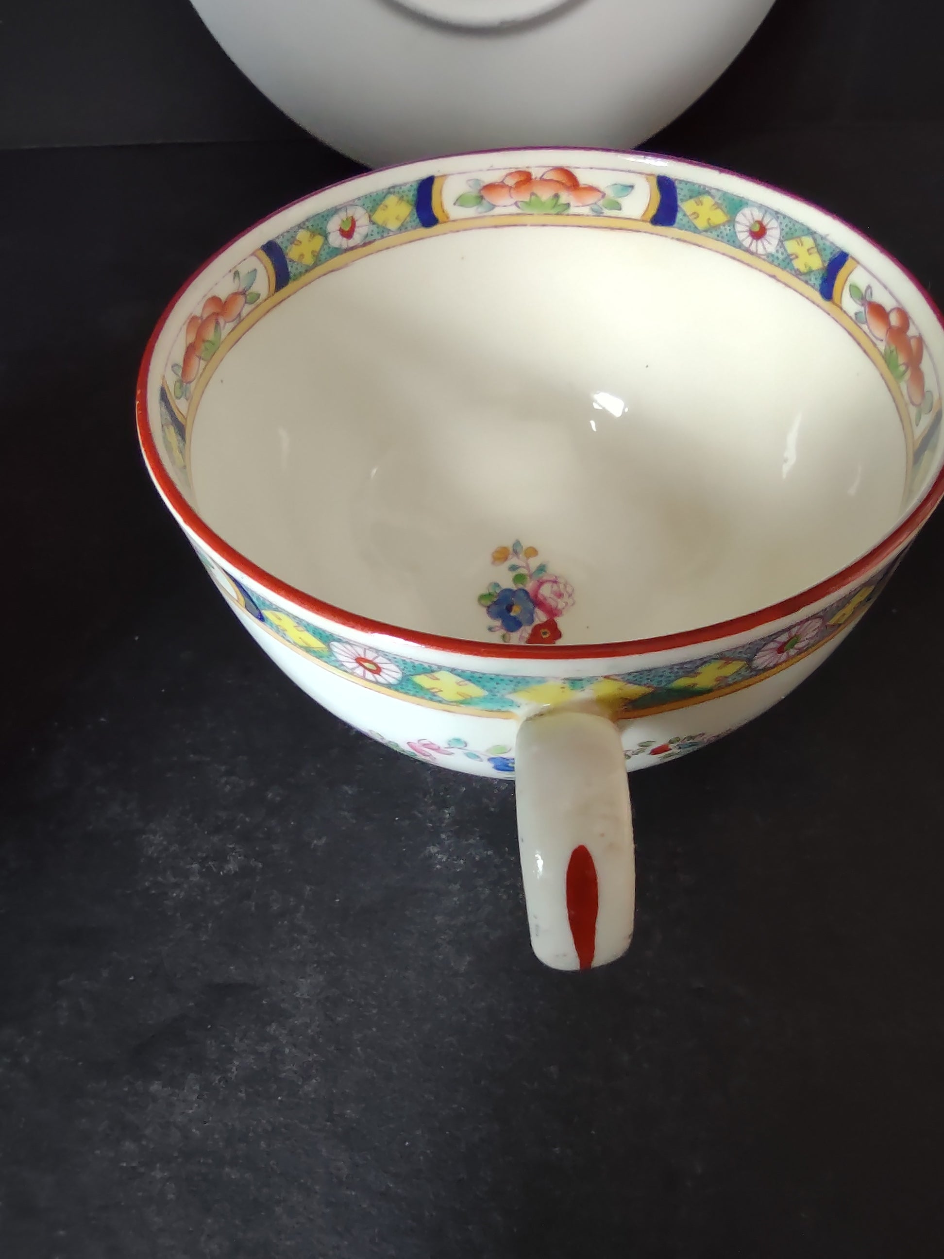 Vintage Minton Rose Garland Swag Teacup with Saucer Bone China England (lot 5477