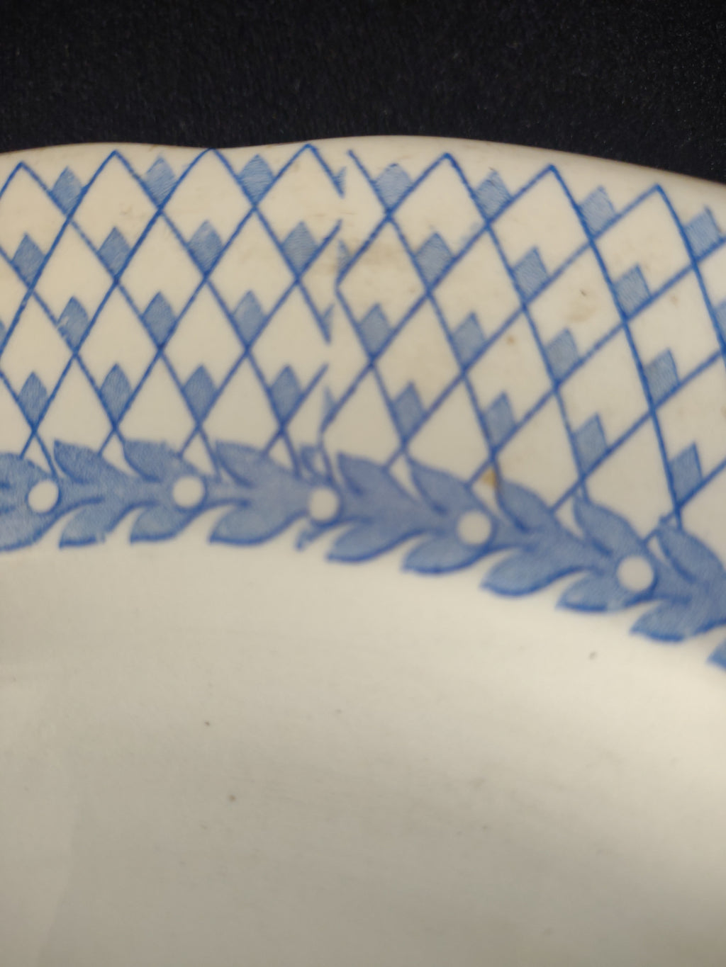 Vintage Copeland Late Spode Dinner Plate Blue White Trim (Lot 5742)