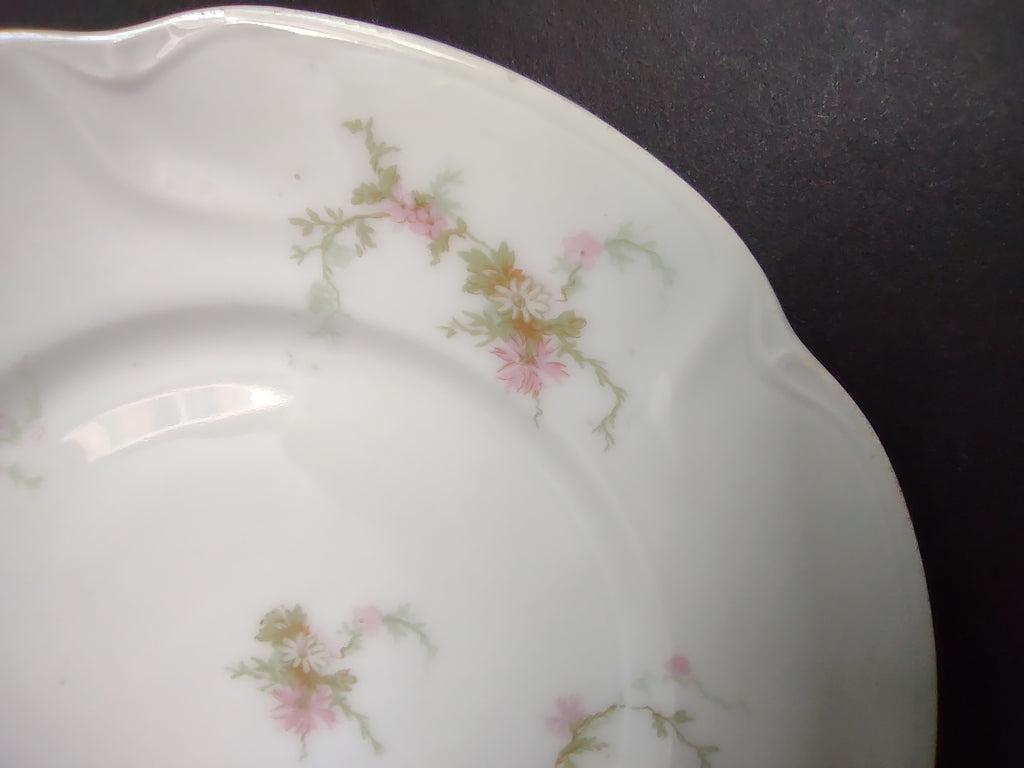 Haviland Limoges Bread Butter Plate Pink Thistle & Daisy (lot 881)