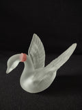 Vintage Frosted Crystal Graceful Swan Expanded Wings (Lot 5238)