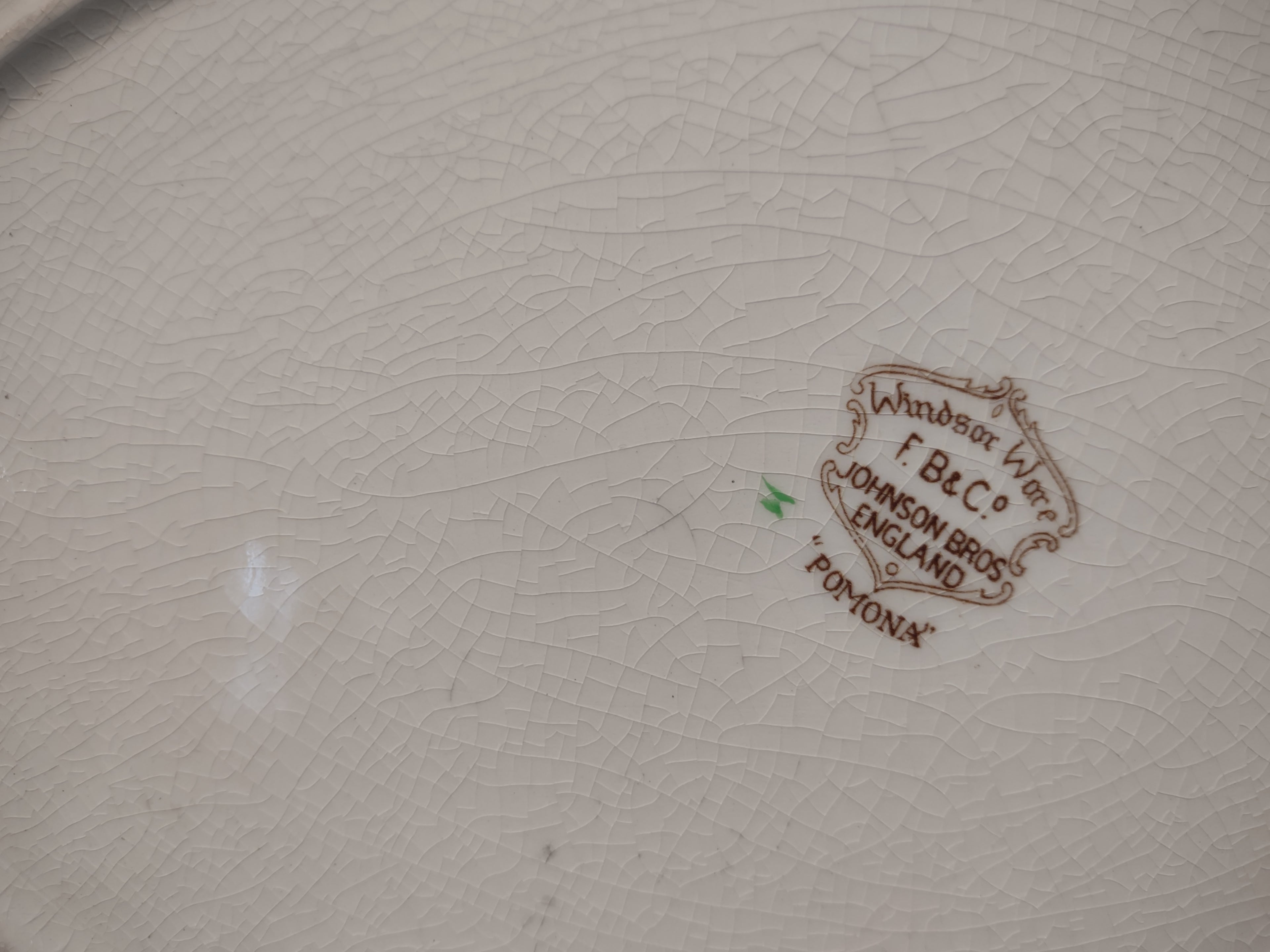 Vintage Johnson Pomona Windsor Ware Serving Platter England Ironstone (lot 5606)