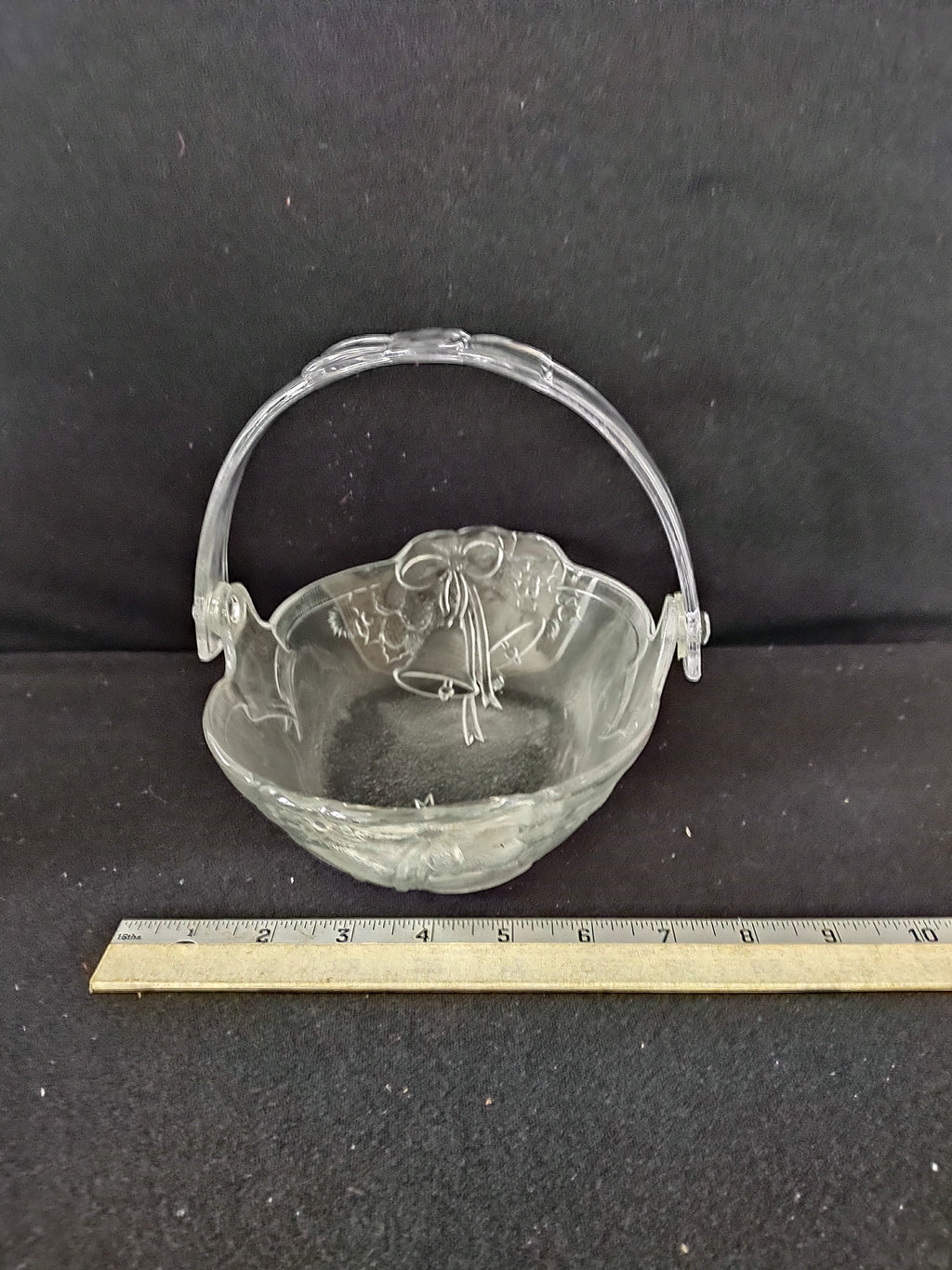 Vintage Christmas Mikasa Holiday Bells Basket Detachable Handle (Lot 3641)