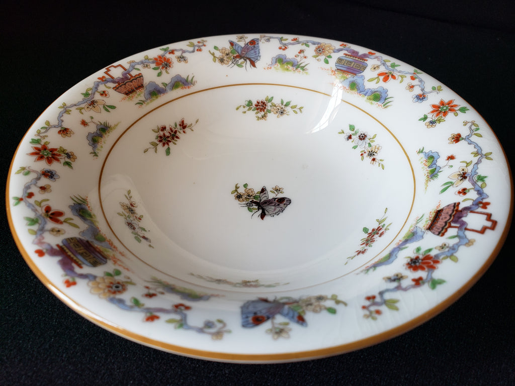 Vintage Royal Worcester Higgins Seiter Butterfly Bowl 6-3/4" (lot 2119)