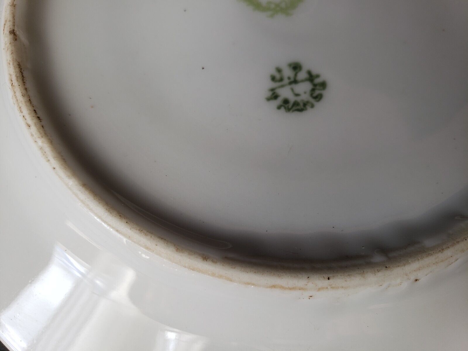 JP (Jean Pouyat) France Bread Butter Plate Pink Green Yellow (lot 620)