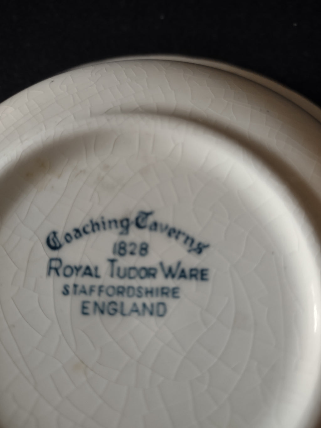 Vintage Royal Tudor Ware Cereal Soup Bowl Ironstone Coaching Taverns (Lot 5579)