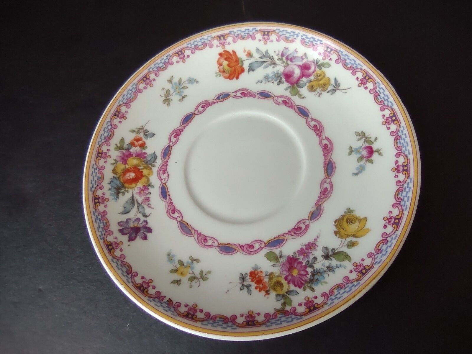 GDA Limoges France Saucer ONLY Pink Floral (lot 740)