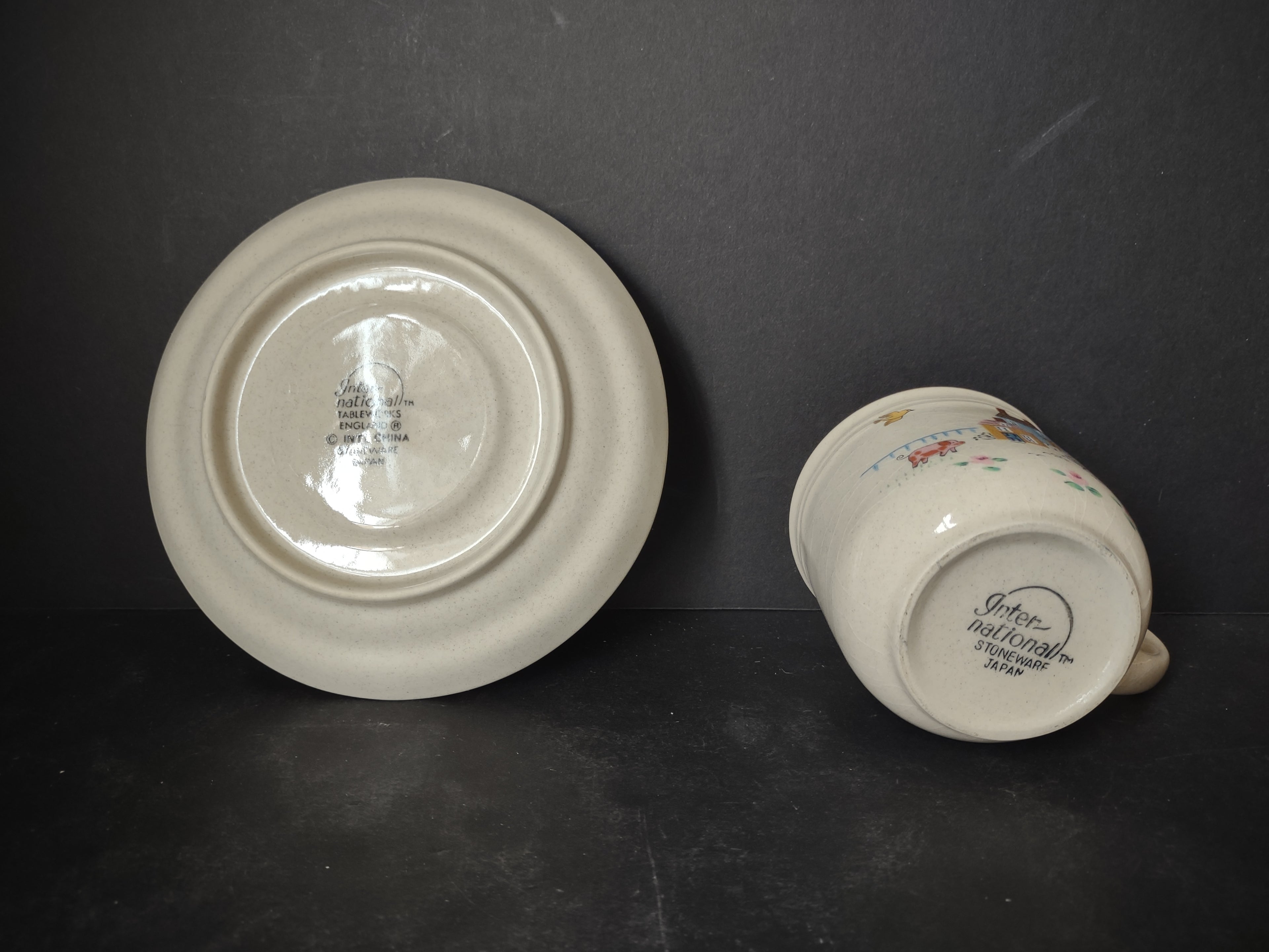 Vintage Heartland Village Tea Cup and Saucer Cottage Country (lot 2894c)