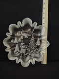 Vintage Mikasa Christmas Story 9 3/4" Bon Bon Plate Child Tree (Lot 3637)