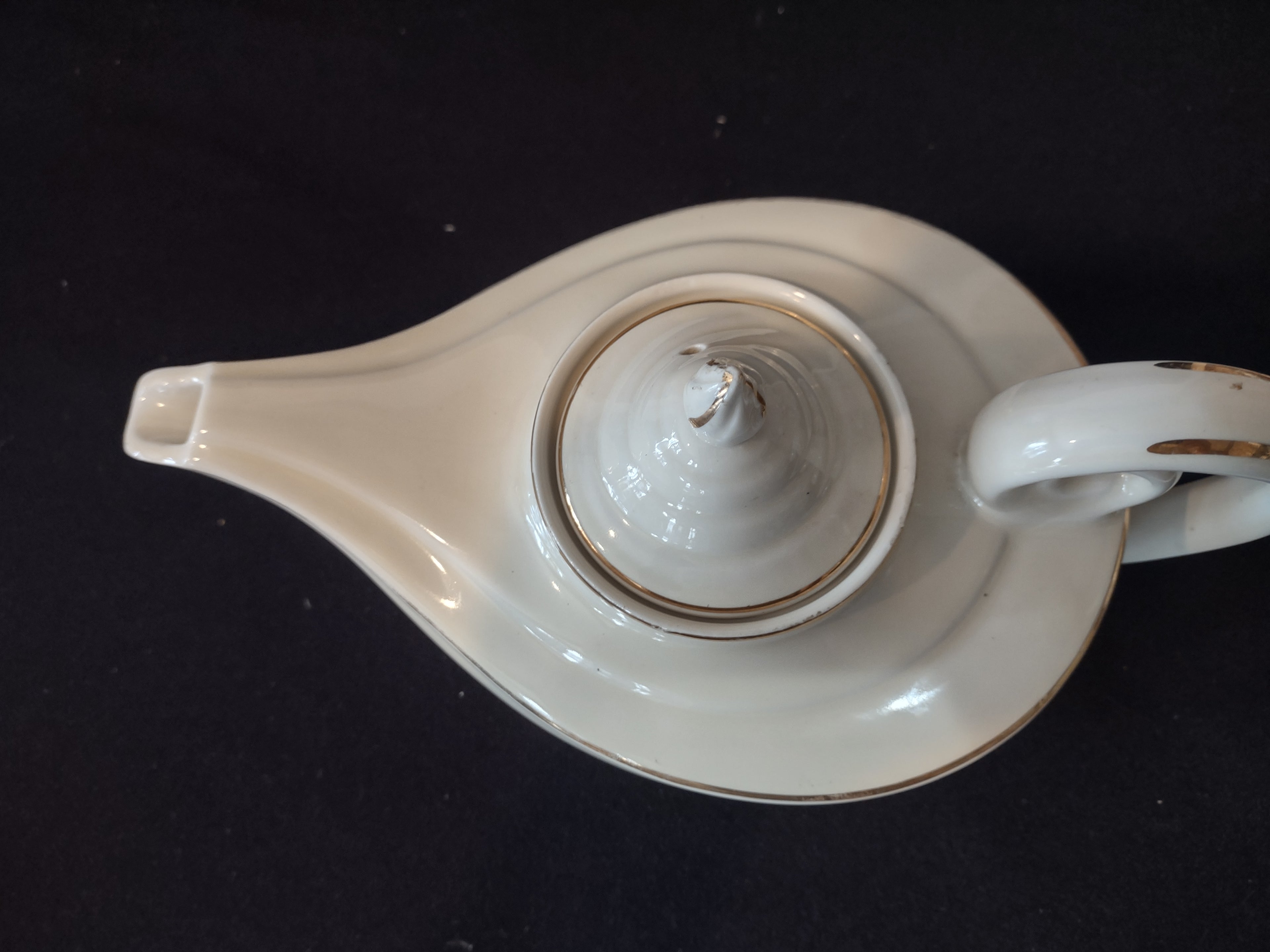 Vintage Halls Superior Autumn Jewel Tea Leaf Aladdin Teapot Infuser (lot 2881)