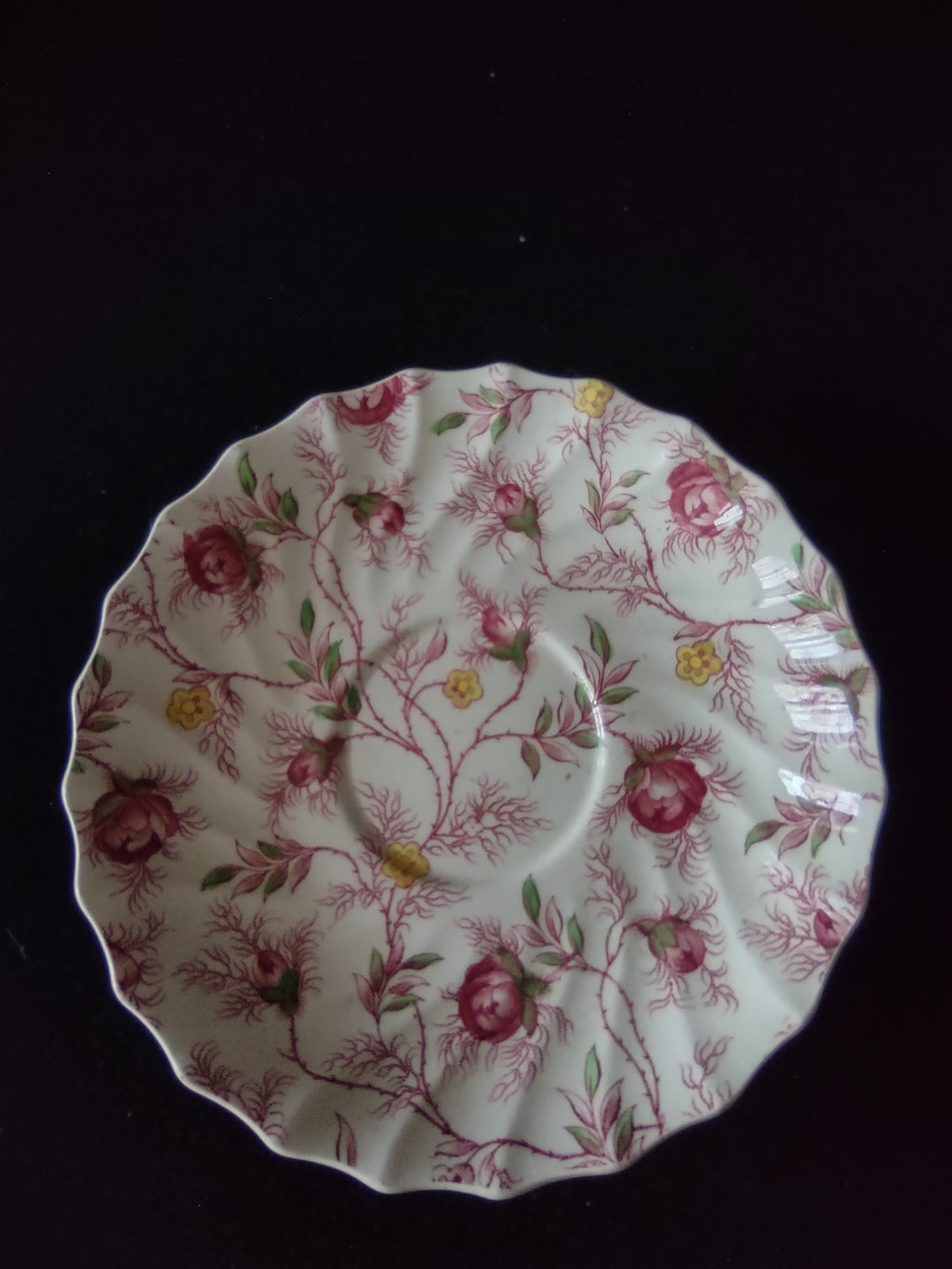 Vintage Copeland Spode Saucer Rosebud Chintz English Countryside (Lot 5772)