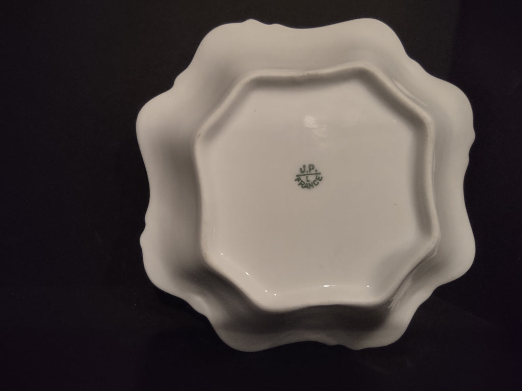 JP France Limoges Small Square Bowl Coupe Plate White (lot 1041)