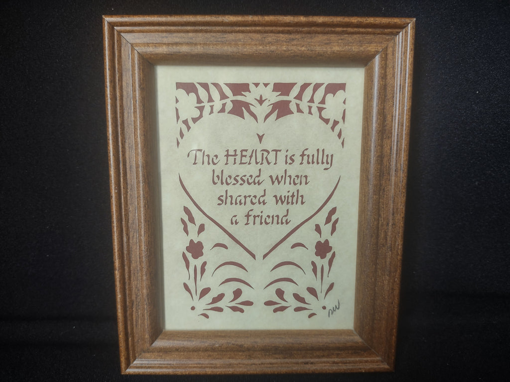 Vintage Designs with Scissors Picture Heart Blessed Friend (lot 1777)