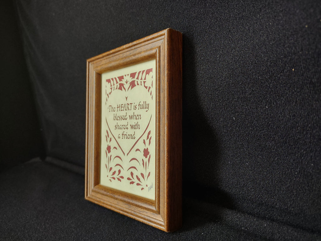 Vintage Designs with Scissors Picture Heart Blessed Friend (lot 1777)