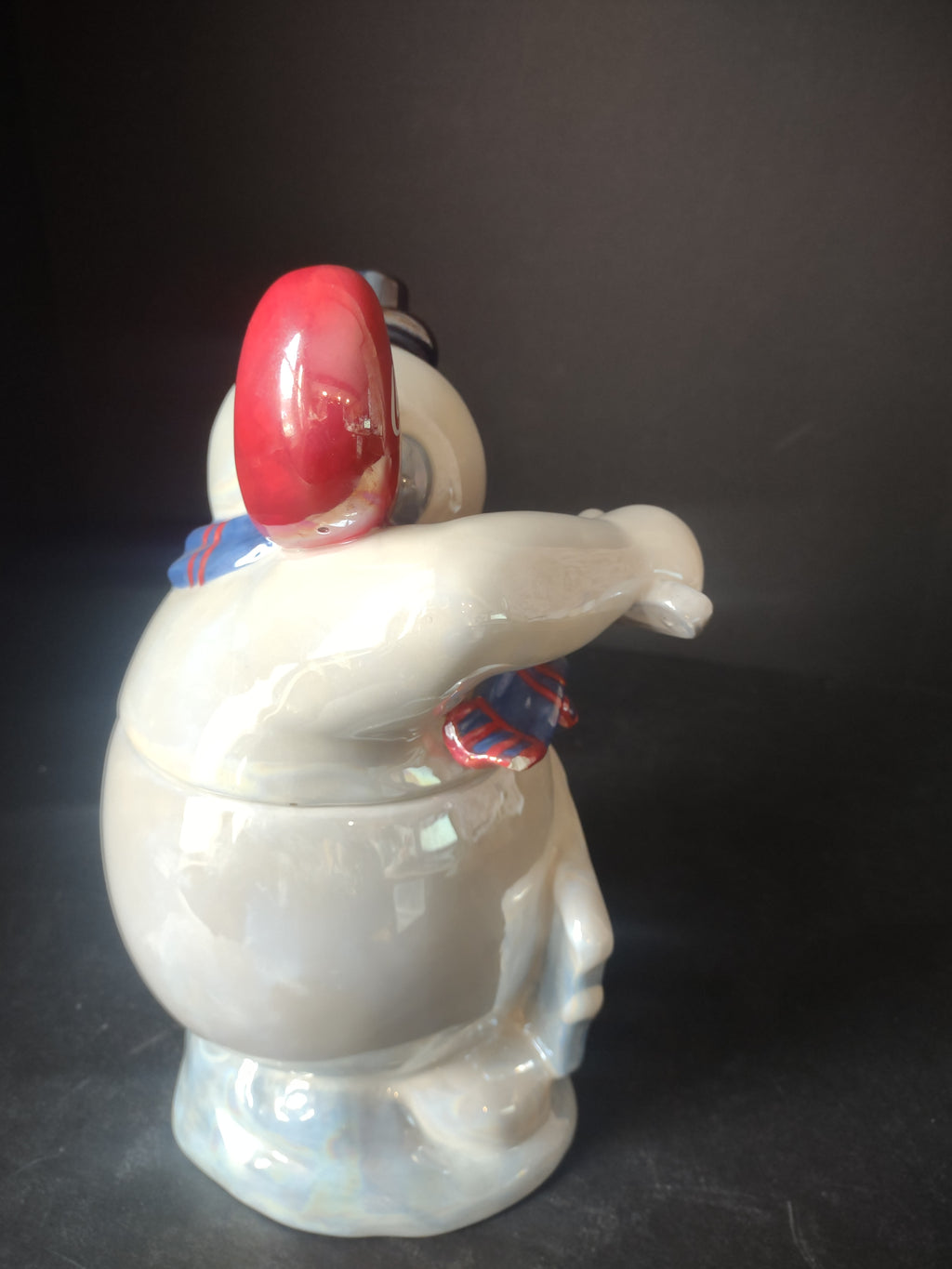 Coca Cola Snowman Coke Bottle Ice Cold Cookie Jar IMPERFECT (lot 2421)