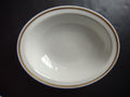 Haviland Limoges 10" x 8-1/4" White Serving Bowl Black & Gold Trim (lot 681)