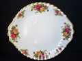 Vintage Royal Albert Cake Plate Old country Roses Gold Trim (lot 2043)