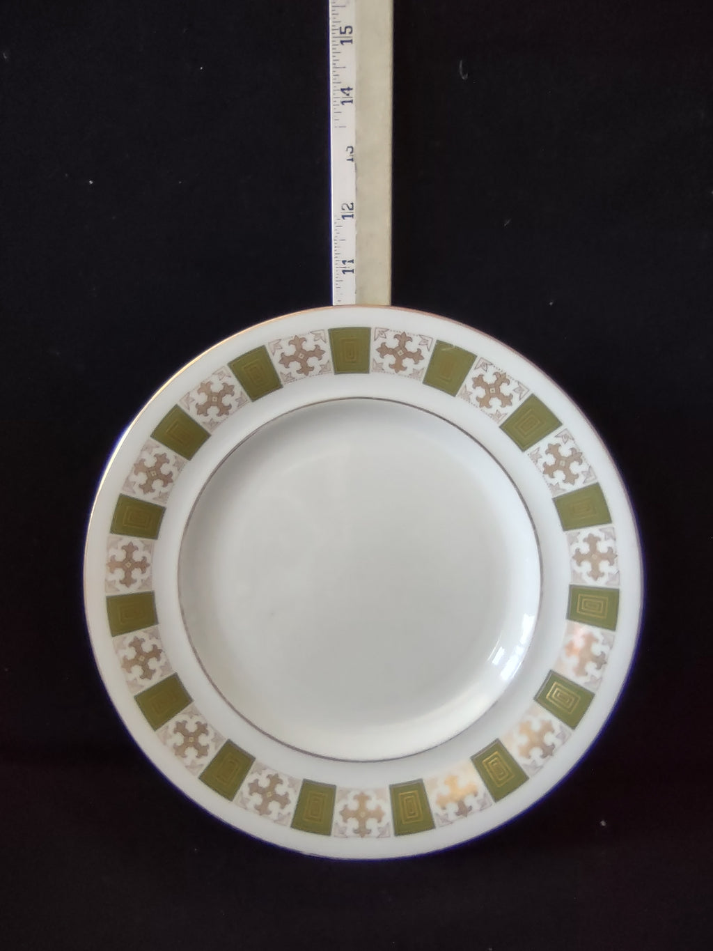 Vintage Spode Dinner Plate Persia Green Bone China x 3 English Country (Lot 5726