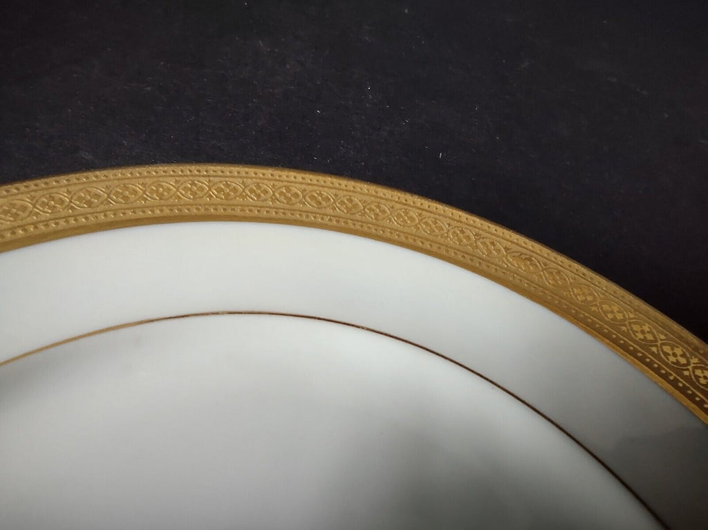 GDA Limoges France Gold Trim Bread Butter White Plate 6-1/4" (lot 665)