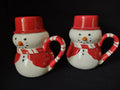 Christmas Set of 2 Chocolate Mugs Snowman (lot 1735)