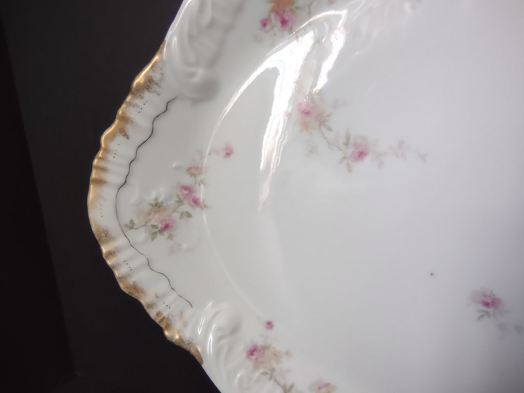 Vintage Haviland Limoges France Scalloped Edge Turkey Serving Platter (lot 2612)