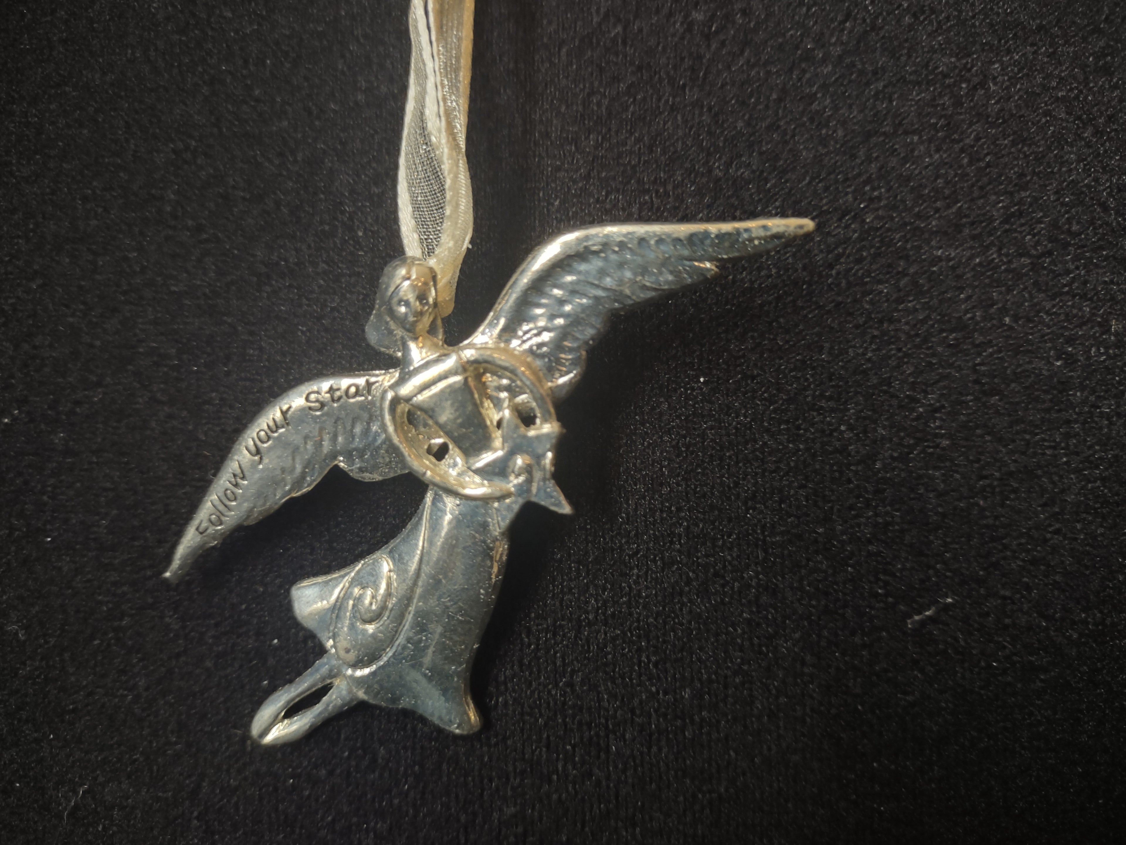Serenity Mini Christmas Ornament Pin Follow Your Star Angel (lot 1620)