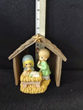 Vintage Precious Moments Nativity Set Barn Mary Joseph Jesus (Lot 3649)