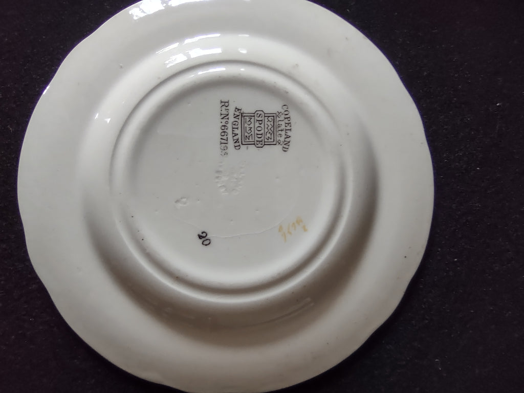 Vintage Copeland Late Spode 5.5" Plates Flower Basket Set Of 3 (Lot 5807)