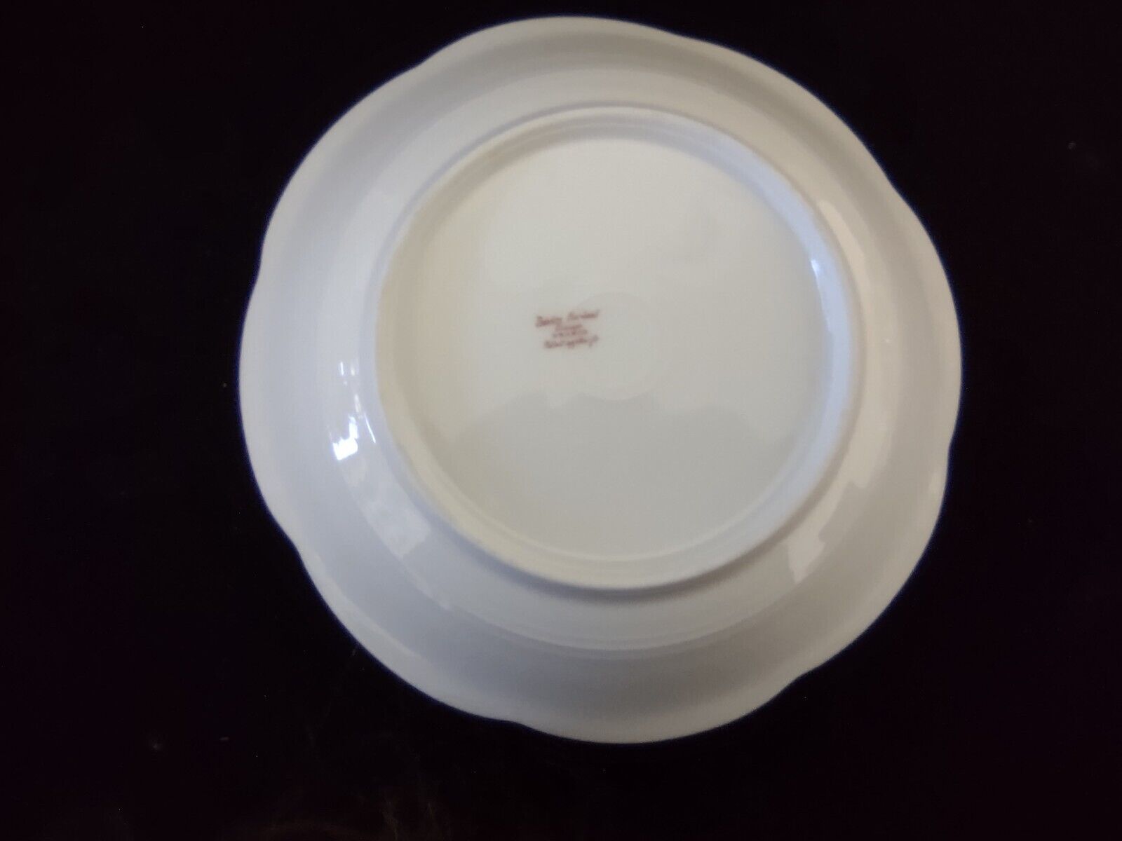 Haviland Limoges White Coupe Salad Plate 7-1/2" Gold Trim (lot 308)