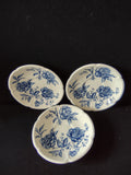 Vintage Johnson Bros Saucer Windsor Ware Warwick Blue White Set Of 3 (Lot 5659)