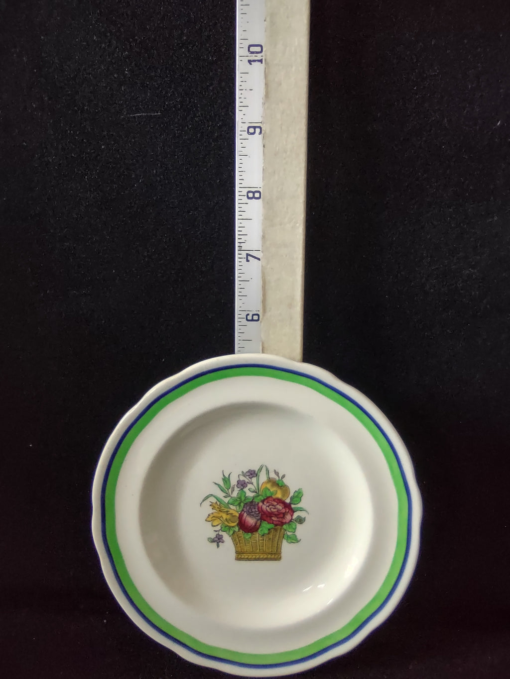 Vintage Copeland Late Spode 5.5" Plates Flower Basket Set Of 3 (Lot 5807)