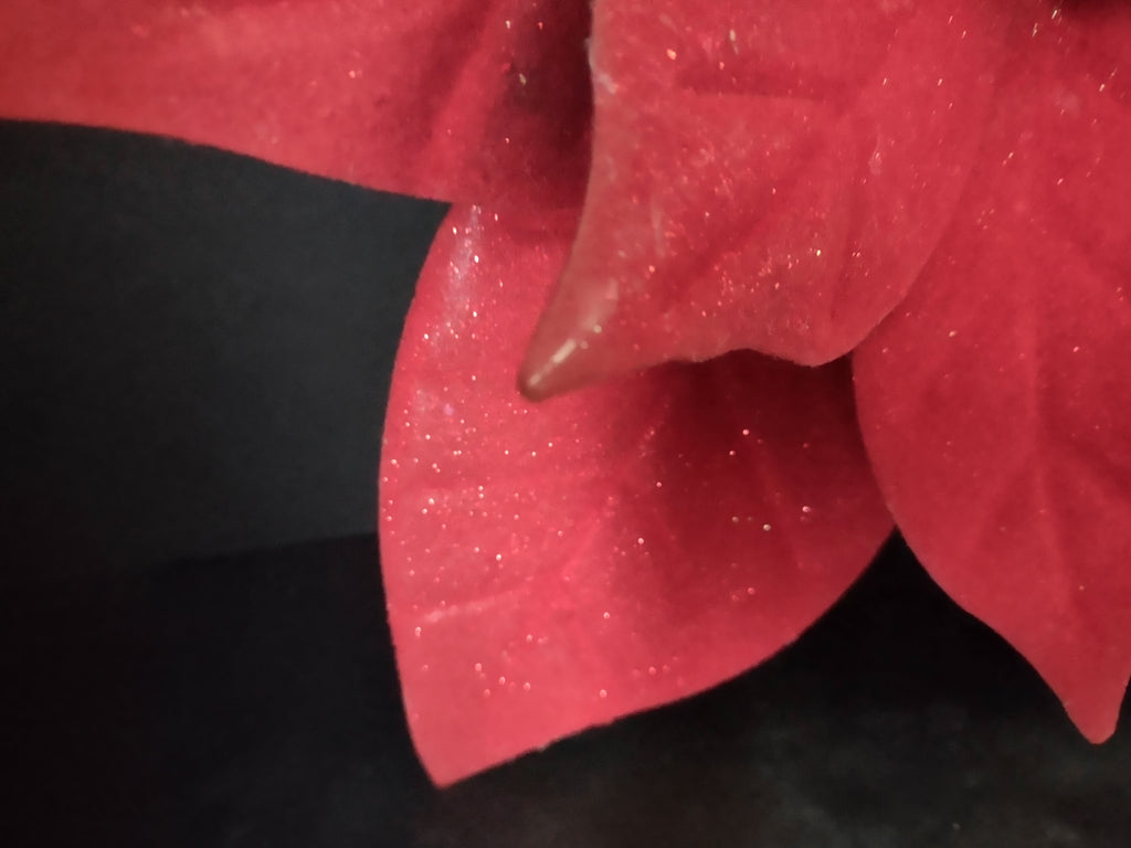 Christmas 13" Metal Poinsettia Flower (lot 3406)