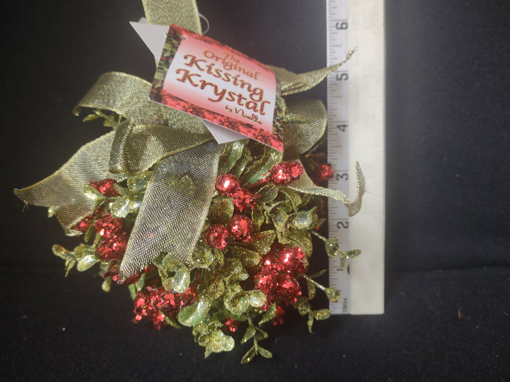 The Original Christmas Holiday Ornament Kissing Krystal Mistletoe (lot 1677)