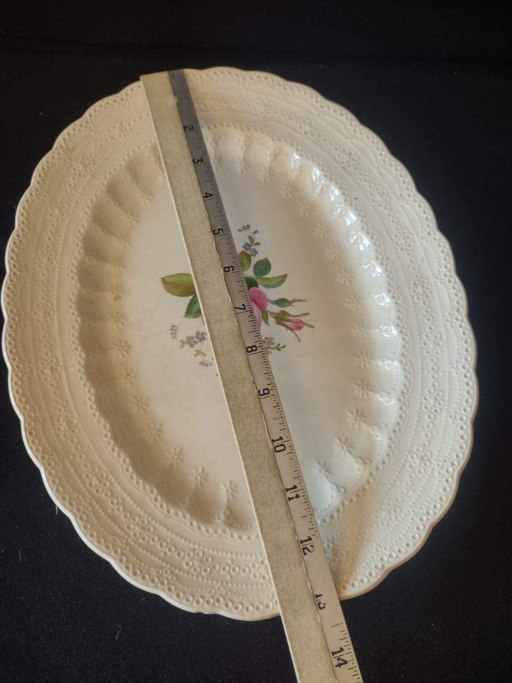 Spode Countryside Jewel Billingsley Rose Serving Platter Ironstone (lot 5783)