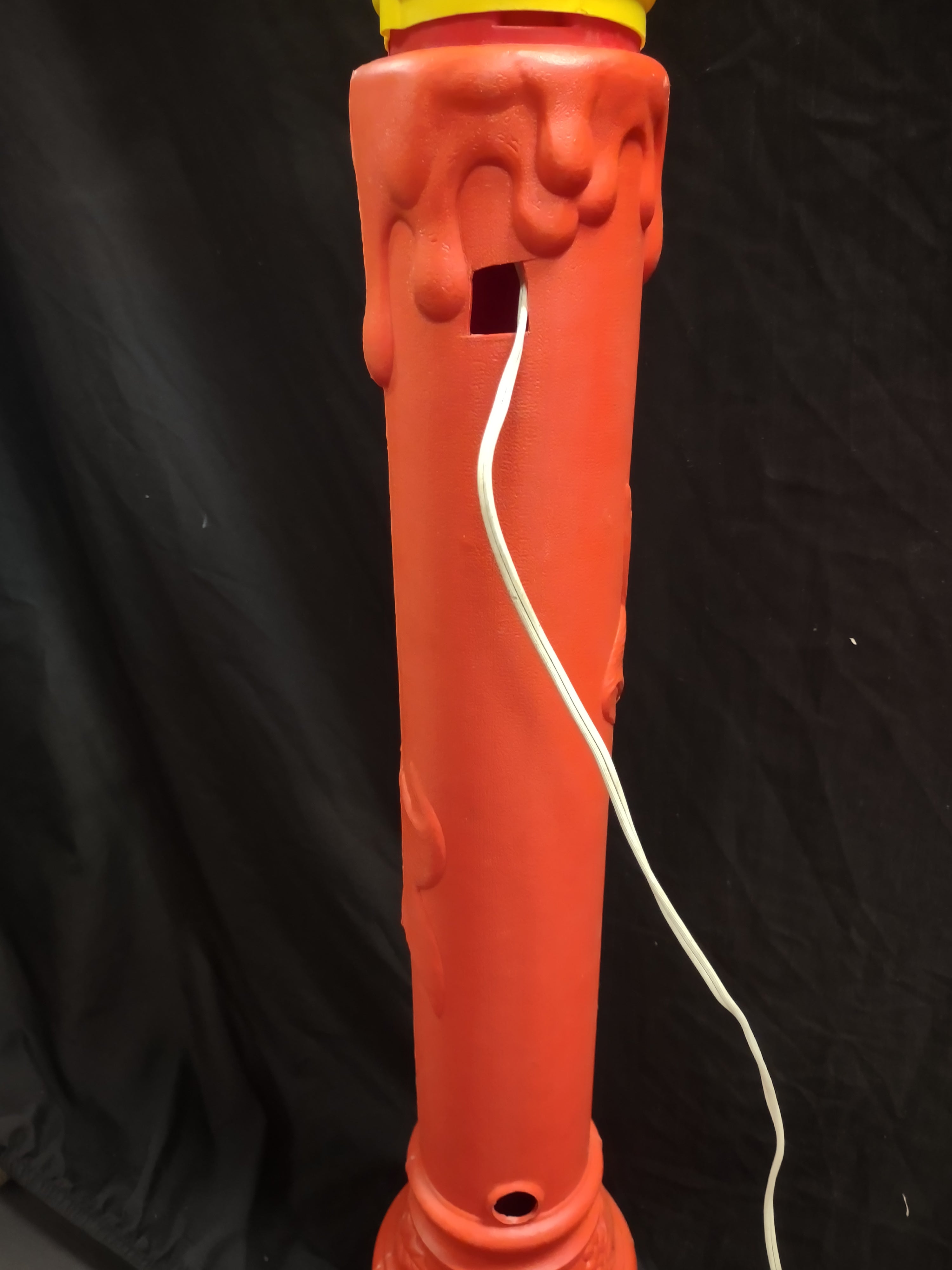 Vintage Christmas Blow Mold Candle Light Up 40" (lot 2325)
