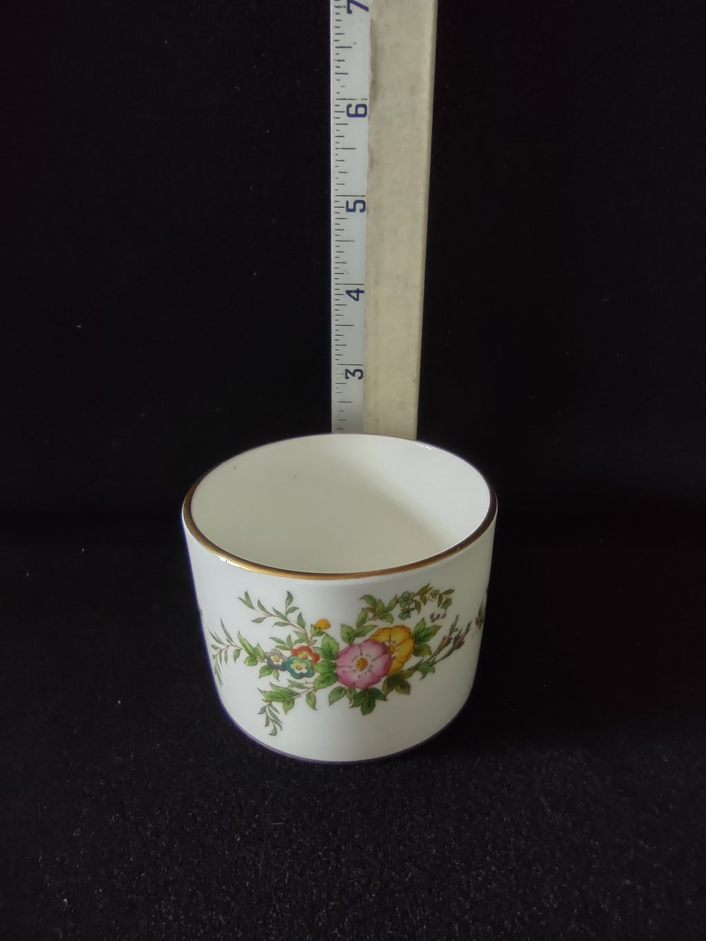 Vintage Minton York Jar Bone China Floral Gold Trim NO LID (Lot 5512)