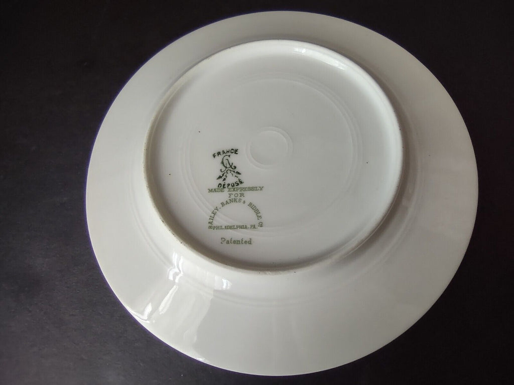 Depose France Bailey Banks Biddle Bread Butter Plate 6-1/4" Pink Green (lot 741)