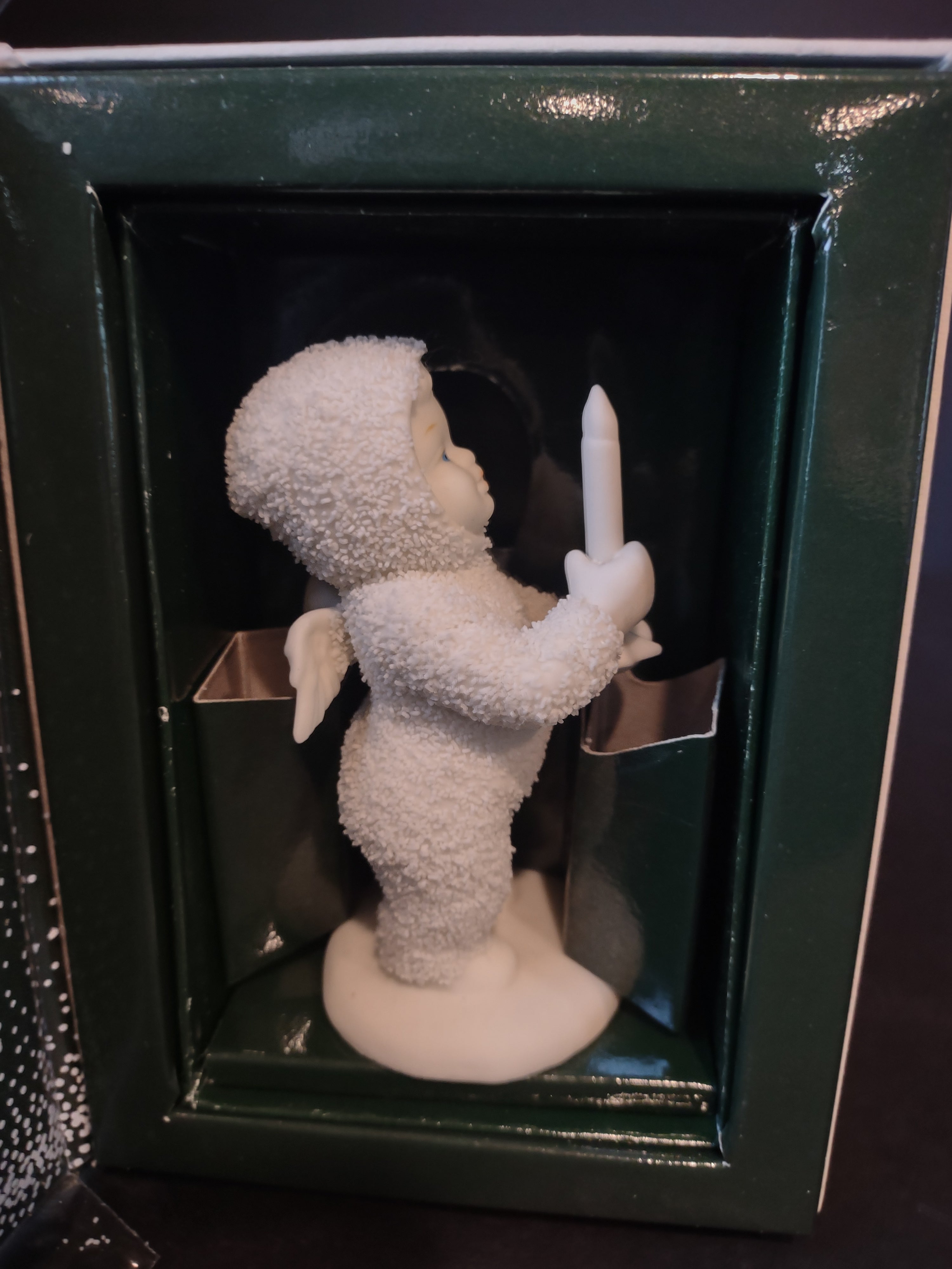 Vintage Christmas Snowbabies Winter Tales "Just One Little Candle" (lot 1447)