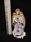 Vintage Hallmark 2000 Graceful Glory Angels Purple Gold Trim Trumpet (Lot 4619)