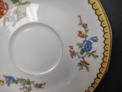 Haviland Limoges Eden 5-3/4" Saucer ONLY Gold Trim Parrot ( lot 778)