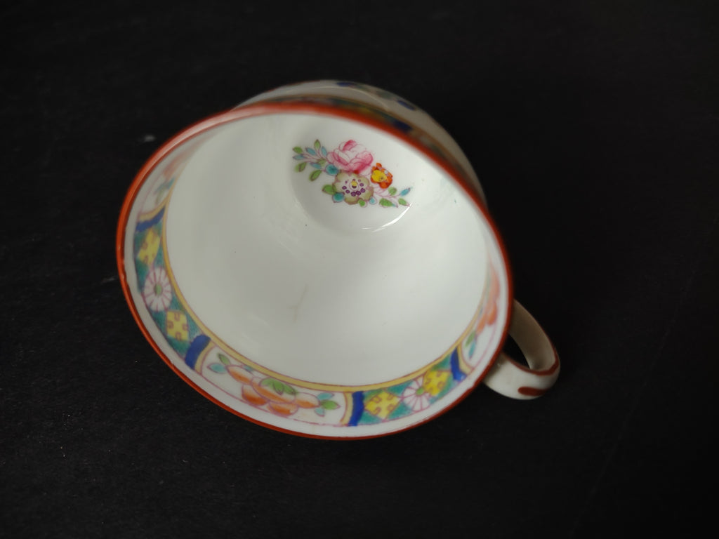 Vintage Minton Rose Garland Swag Demitasse Cup x 3 Bone China England (lot 5481)
