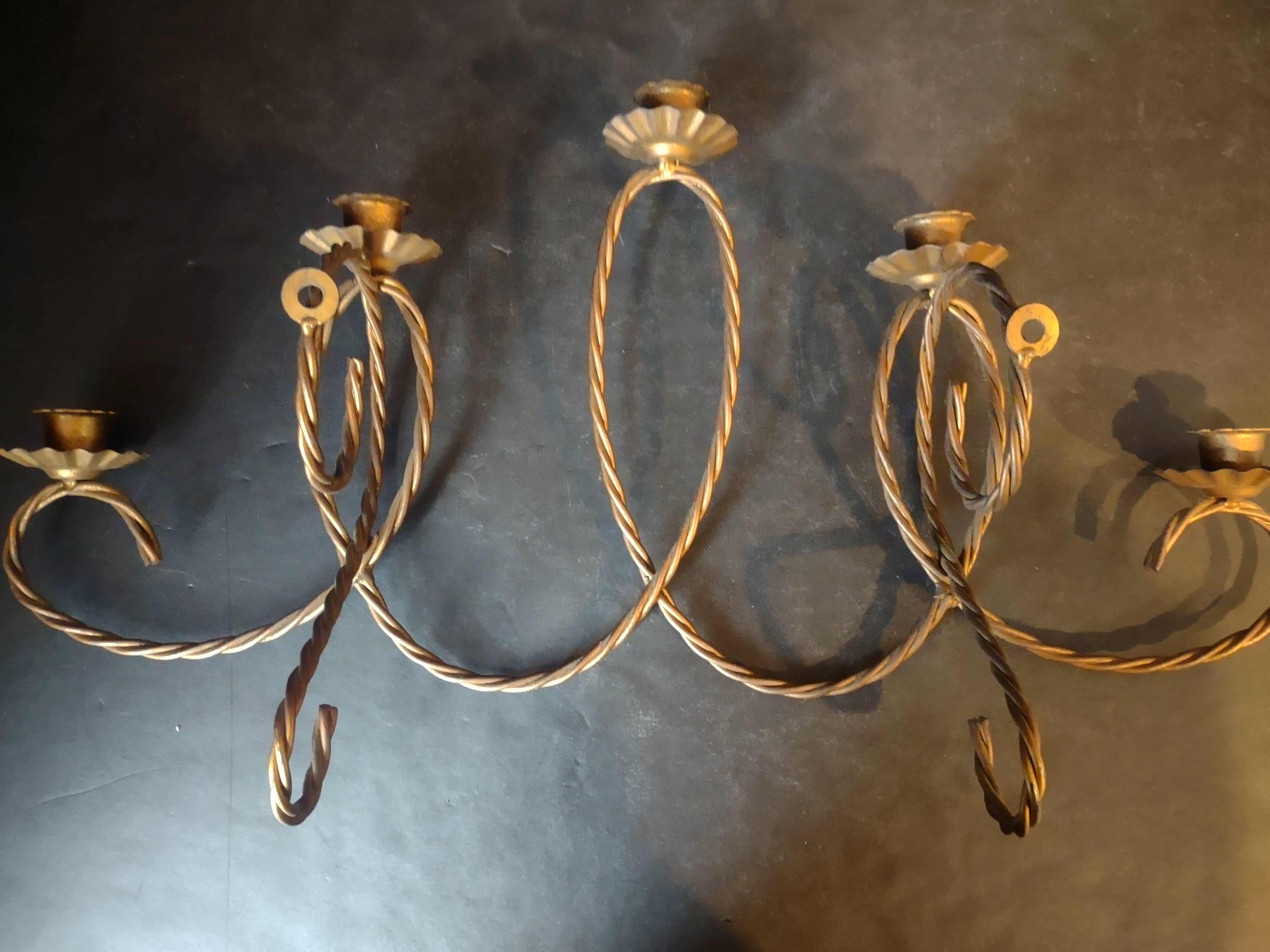 Vintage Home Interior Twisted Candle Holder (lot 2636c)