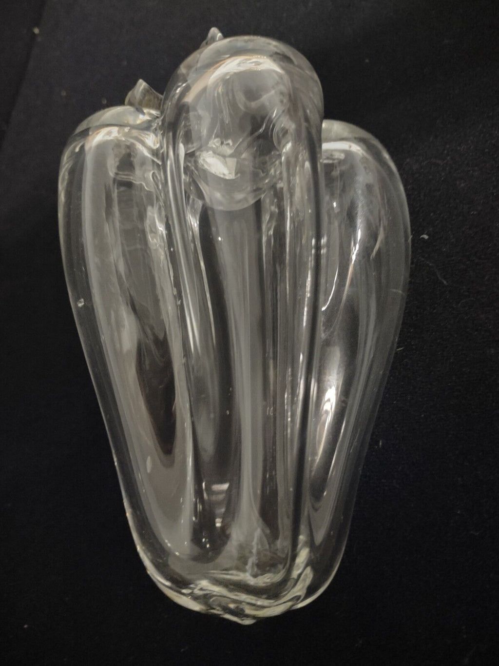 Clear Glass Art Pepper Decoration