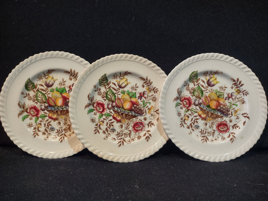 Vintage Johnson Pomona Windsor Ware Small Plate x 3 England Ironstone (lot 5610)